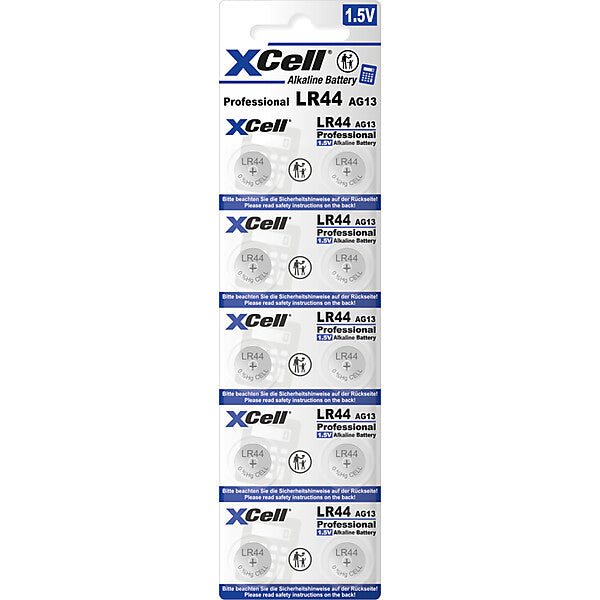 Hückmann XCell Alkaline Knopfzelle 10er Blister LR44-B10(VE 10)